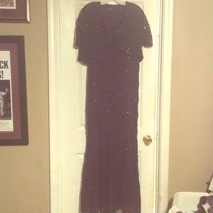 R&M Richards sequin floor length gown  with jacket
